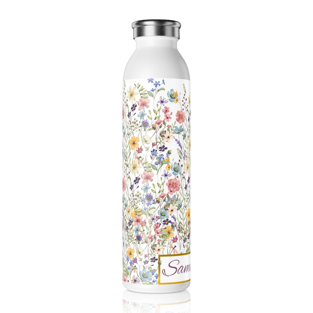 Personalized Wild Flower Water Bottle