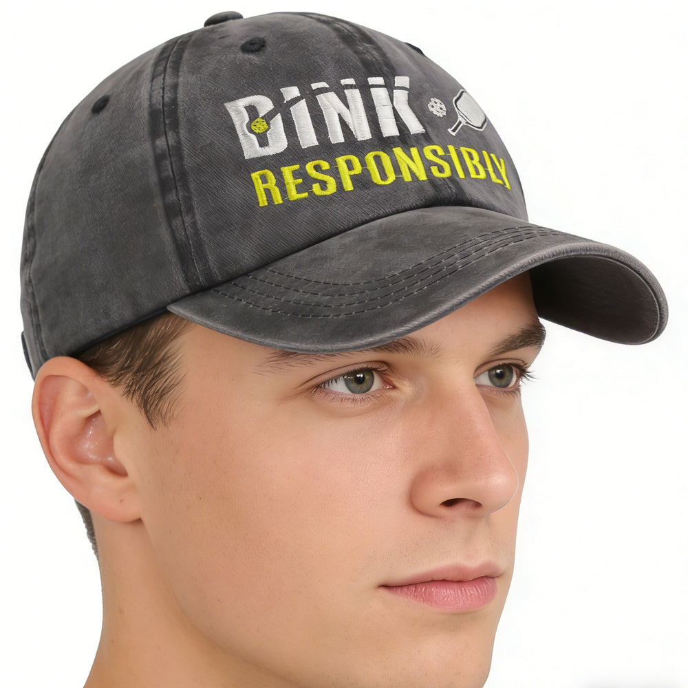 2pcs Pickleball Hat For Men Women, Adjustable Embroidered Wash Cotton Baseball Cap