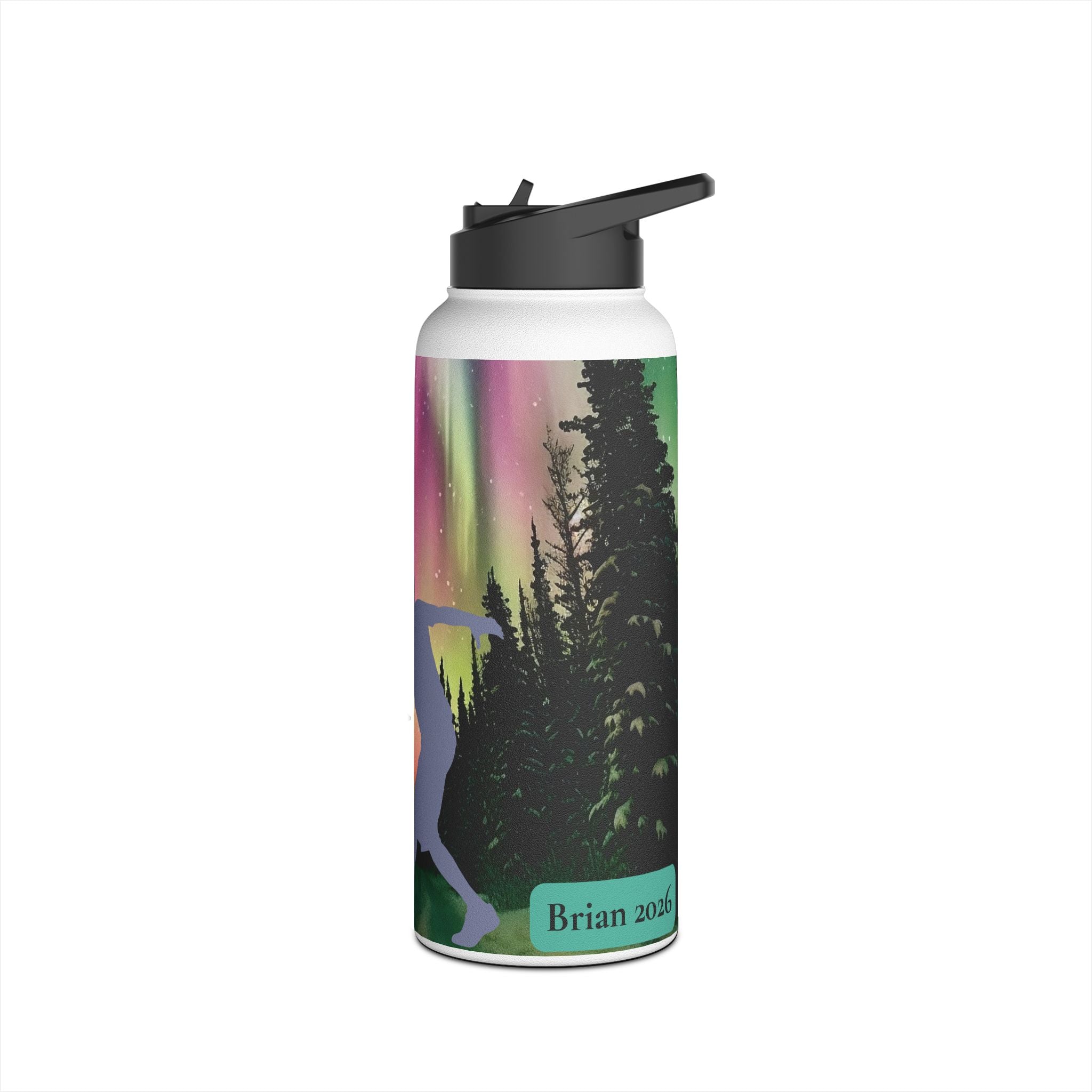 Personalized Disc Golf Stainless Steel Water Bottle – Custom Name Sports Bottle