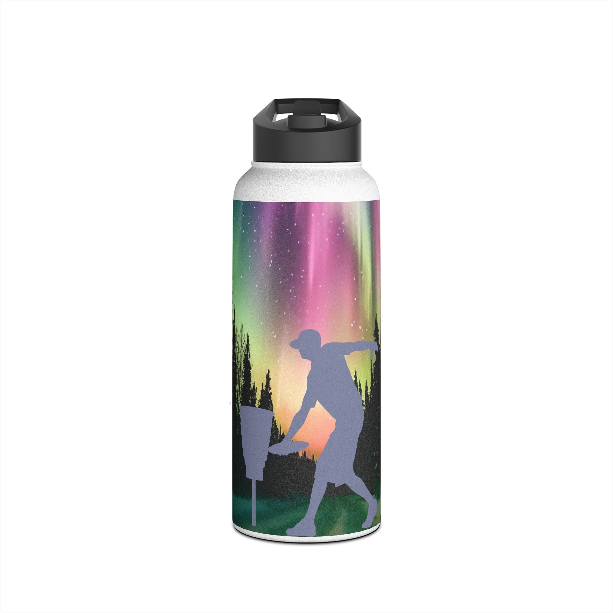 Personalized Disc Golf Stainless Steel Water Bottle – Custom Name Sports Bottle