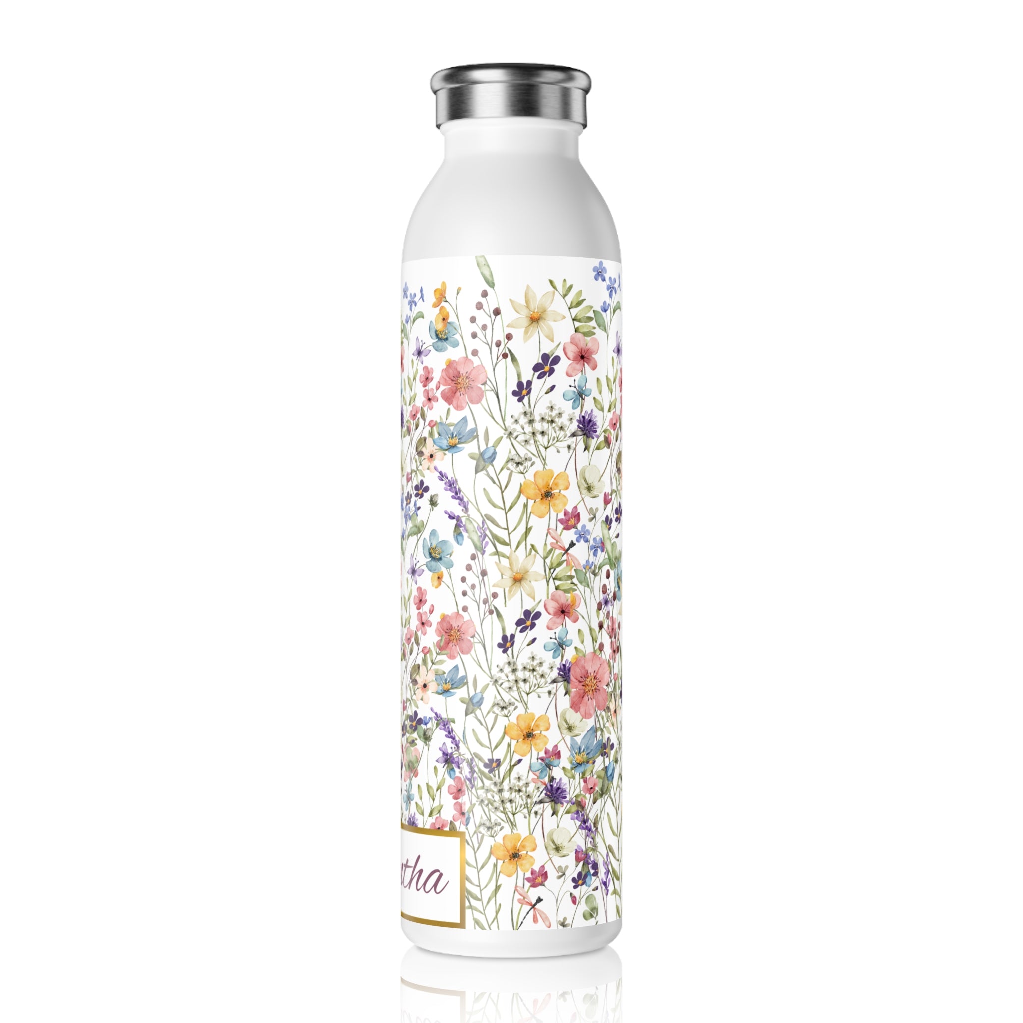 Personalized Wild Flower Water Bottle
