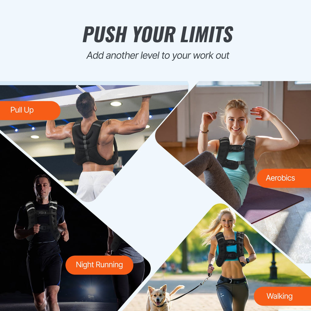Adjustable Weighted Vest for Strength Training and Home Workouts – Comfortable Fitness Vest for Cardio, Running, and Bodyweight Training