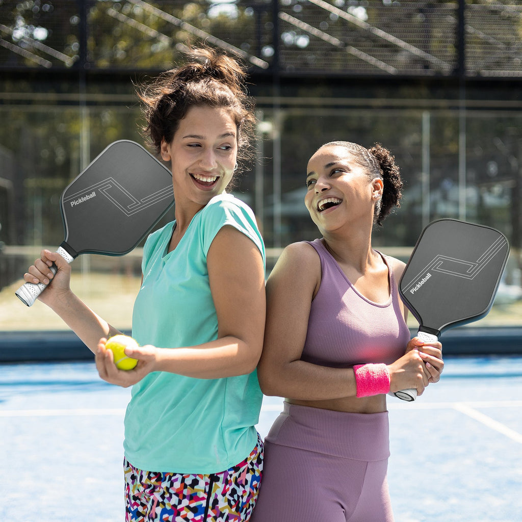 Pro Carbon Fiber Pickleball Paddle Honeycomb Core Racket For Adults Black