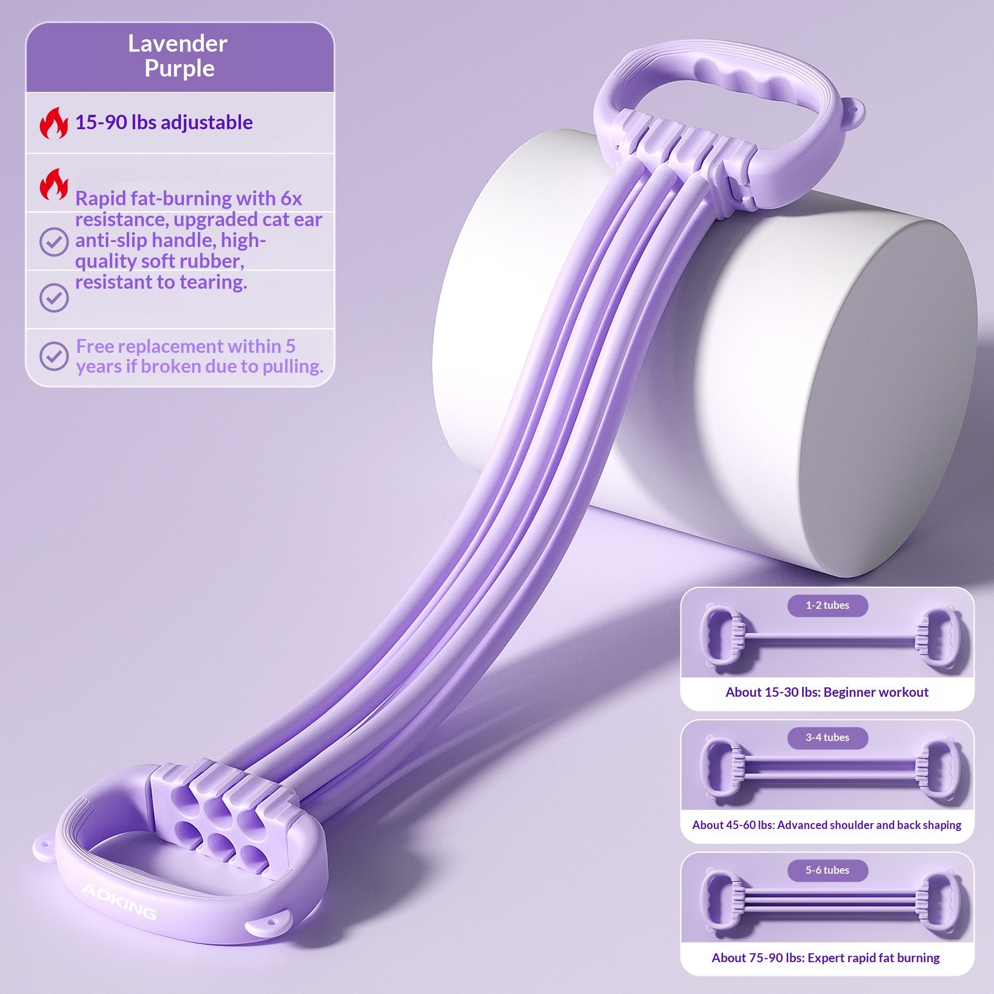 New 8-shaped Puller For Women, Back Opener, Shoulder Beautifier, Elastic Resistance Band