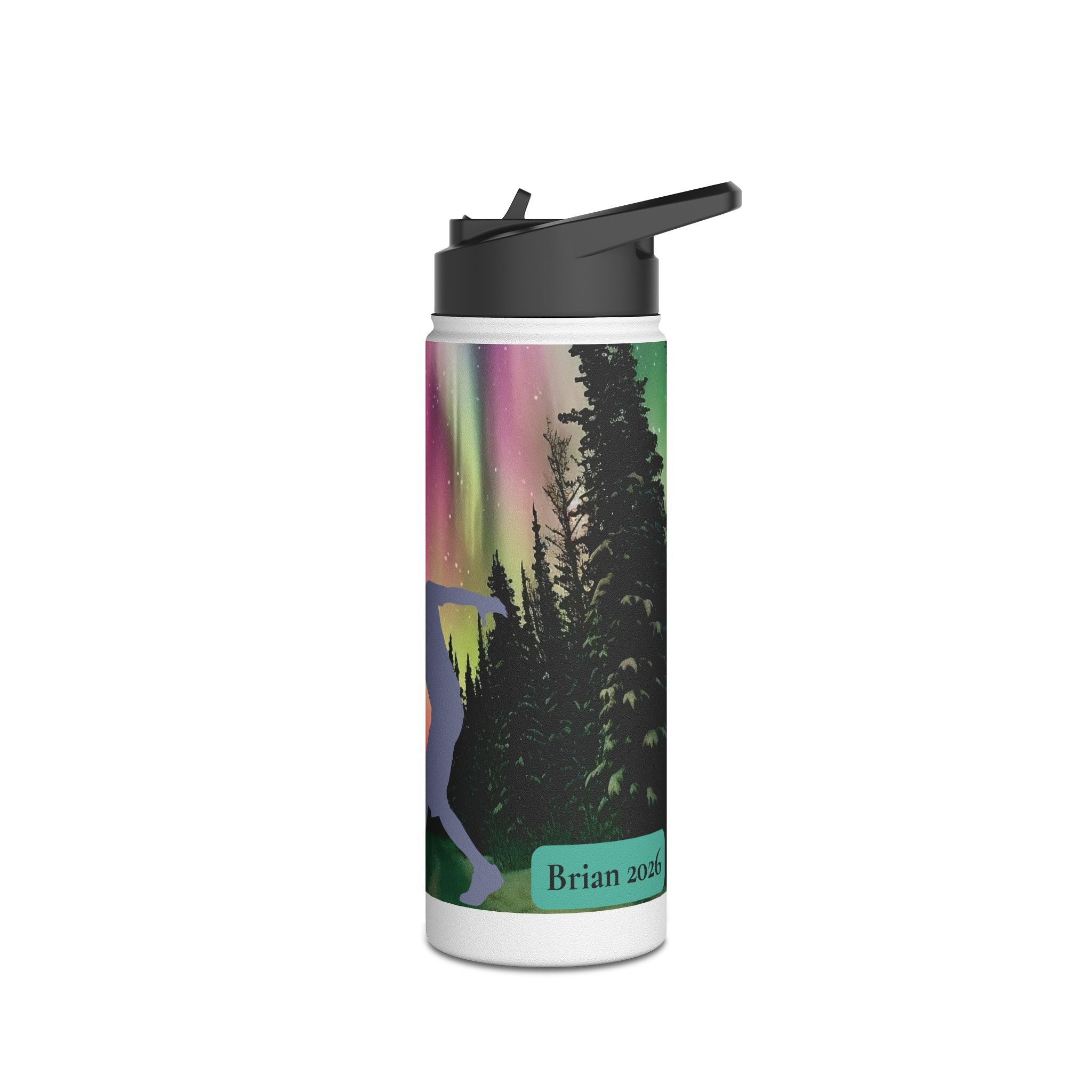 Personalized Disc Golf Stainless Steel Water Bottle – Custom Name Sports Bottle