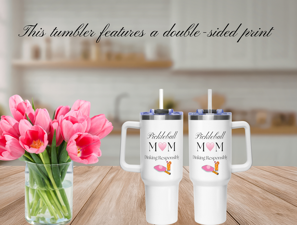 Personalized Pickleball Mom Tumbler – Custom Pickleball Gift for Mother’s Day  Thermal Tumbler, 40oz