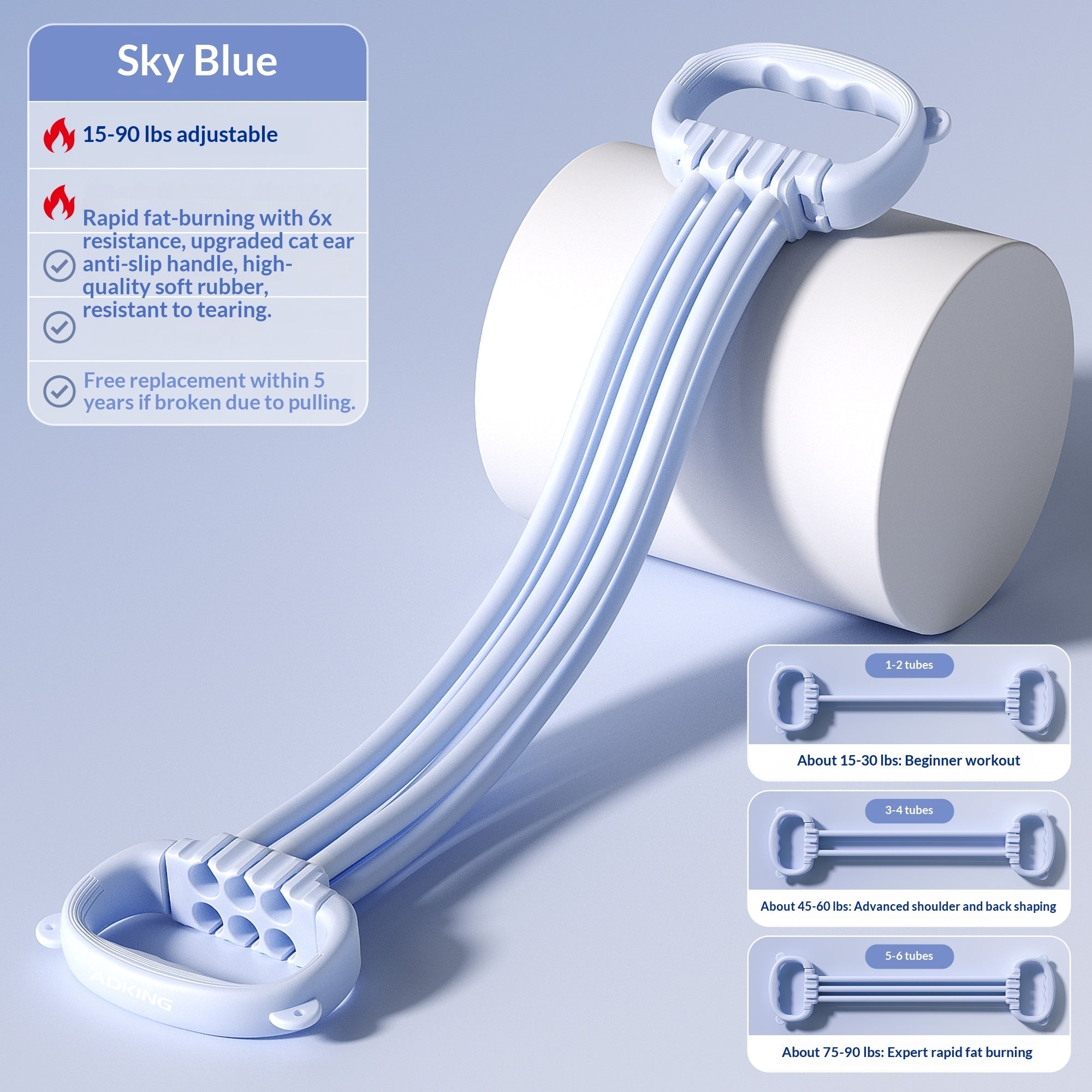 New 8-shaped Puller For Women, Back Opener, Shoulder Beautifier, Elastic Resistance Band